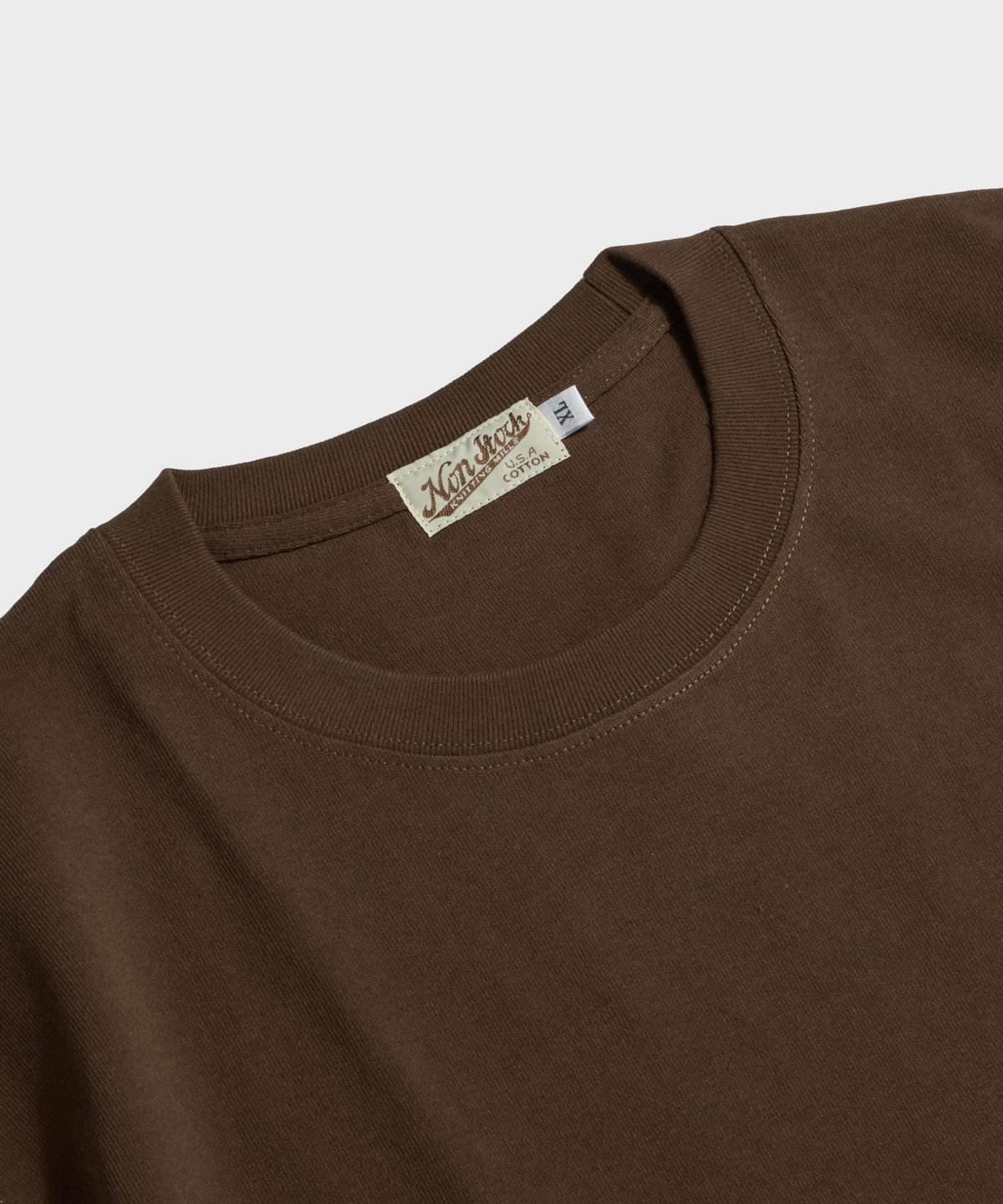 브론슨(BRONSON) 9oz USA Cotton Tubular Tee Coffee