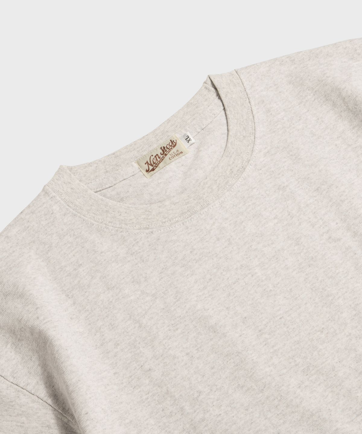 브론슨(BRONSON) 9oz USA Cotton Tubular Tee Light Grey