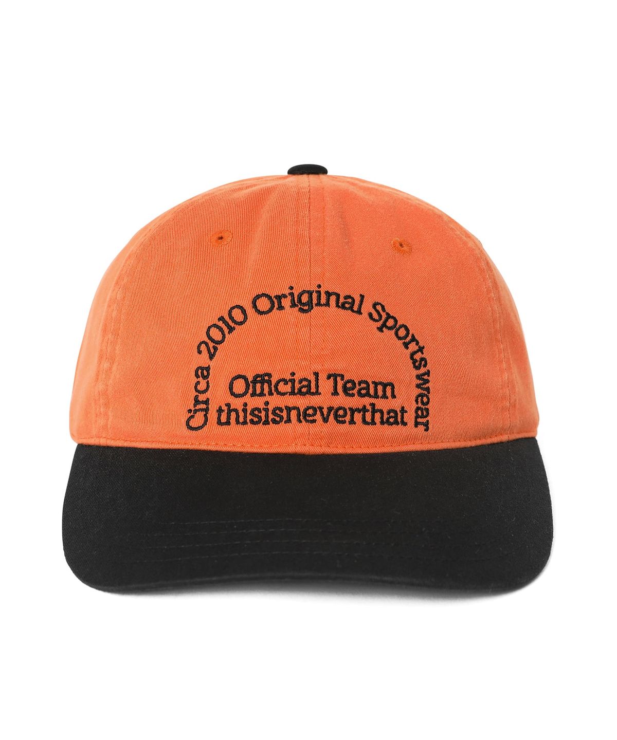 디스이즈네버댓(THISISNEVERTHAT) TNT Team Cap Orange/Black