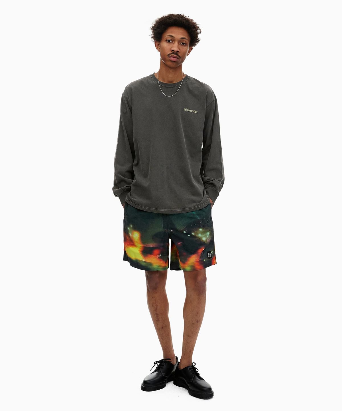 디스이즈네버댓(THISISNEVERTHAT) Flame Jogging Short Black