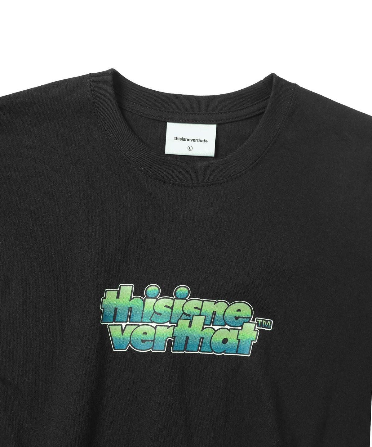 디스이즈네버댓(THISISNEVERTHAT) Gradient OL-Logo Tee Off Black