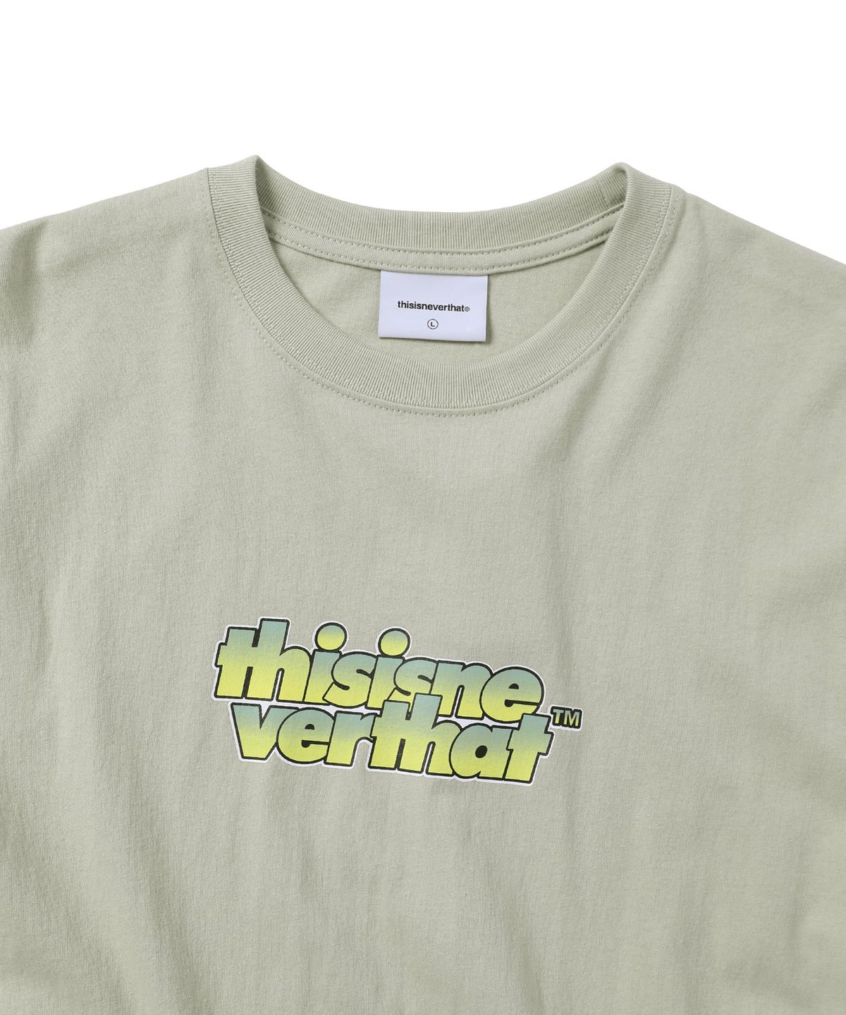 디스이즈네버댓(THISISNEVERTHAT) Gradient OL-Logo Tee Stone