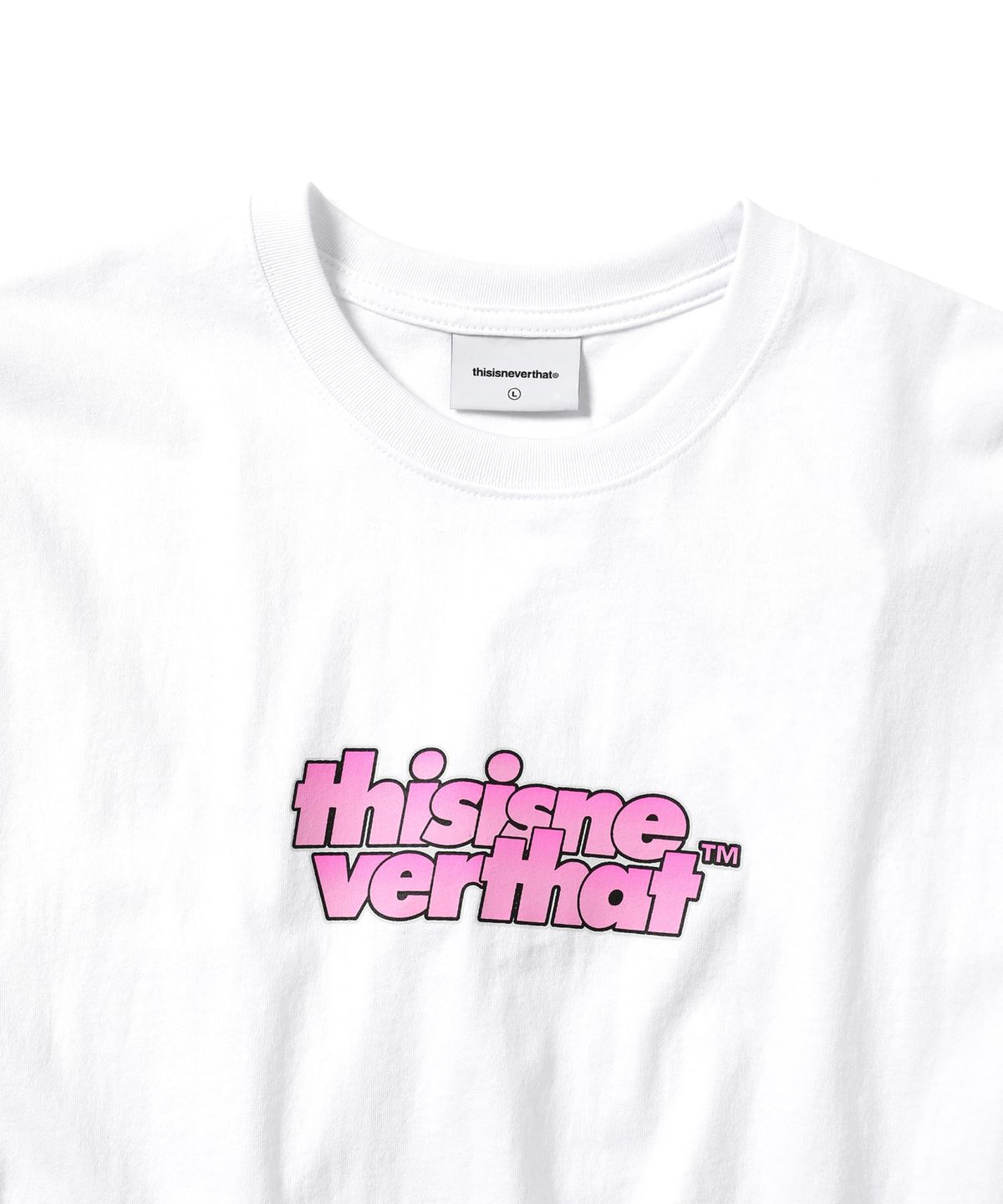 디스이즈네버댓(THISISNEVERTHAT) Gradient OL-Logo Tee White