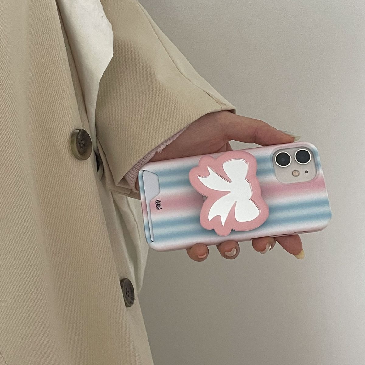 세컨드부티크(SECOND BOUTIQUE) 핑크 리본 미러톡