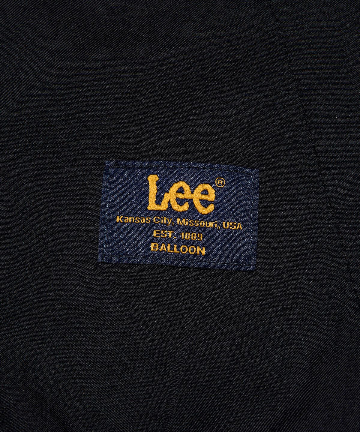리(LEE) 린넨 웨빙 벨트 벌룬 팬츠 블랙
