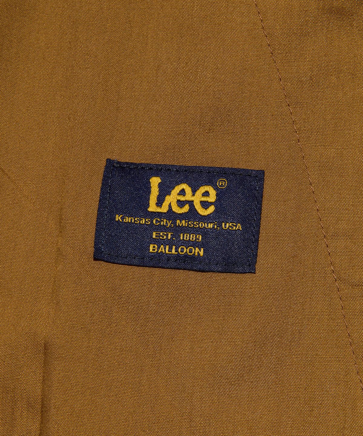 리(LEE) 린넨 웨빙 벨트 벌룬 팬츠 브라운