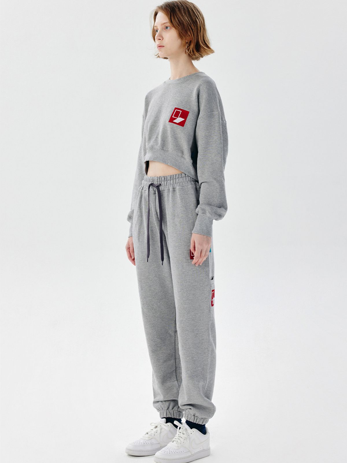 챈세스노이(CHANCE'S NOI) DoorBox Sweat Joger Pants (Gray)