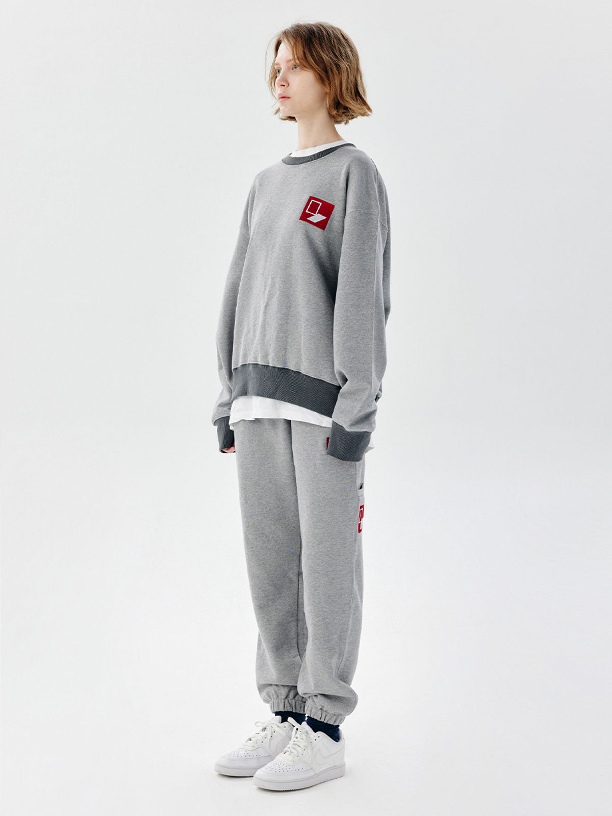 챈세스노이(CHANCE'S NOI) DoorBox Sweat Joger Pants (Gray)