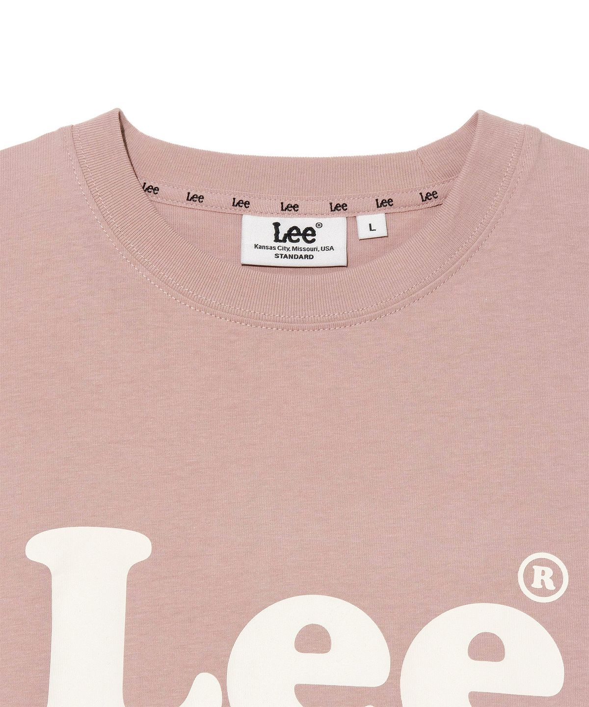리(LEE) 빈티지 빅 로고 티셔츠 핑크