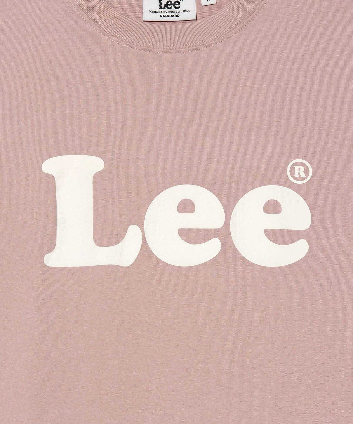 리(LEE) 빈티지 빅 로고 티셔츠 핑크