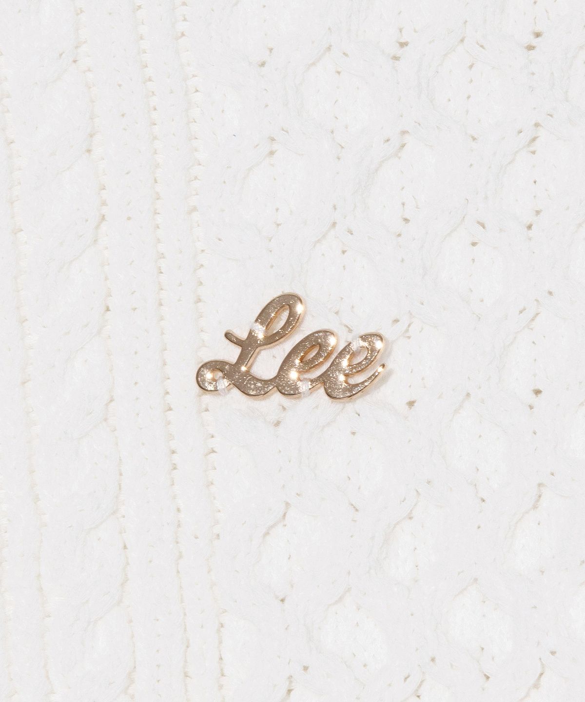 리(LEE) 우먼 청키 반팔 니트 아이보리