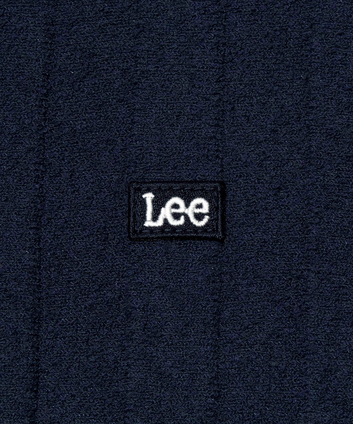 리(LEE) 부클 카라 반팔 가디건 네이비