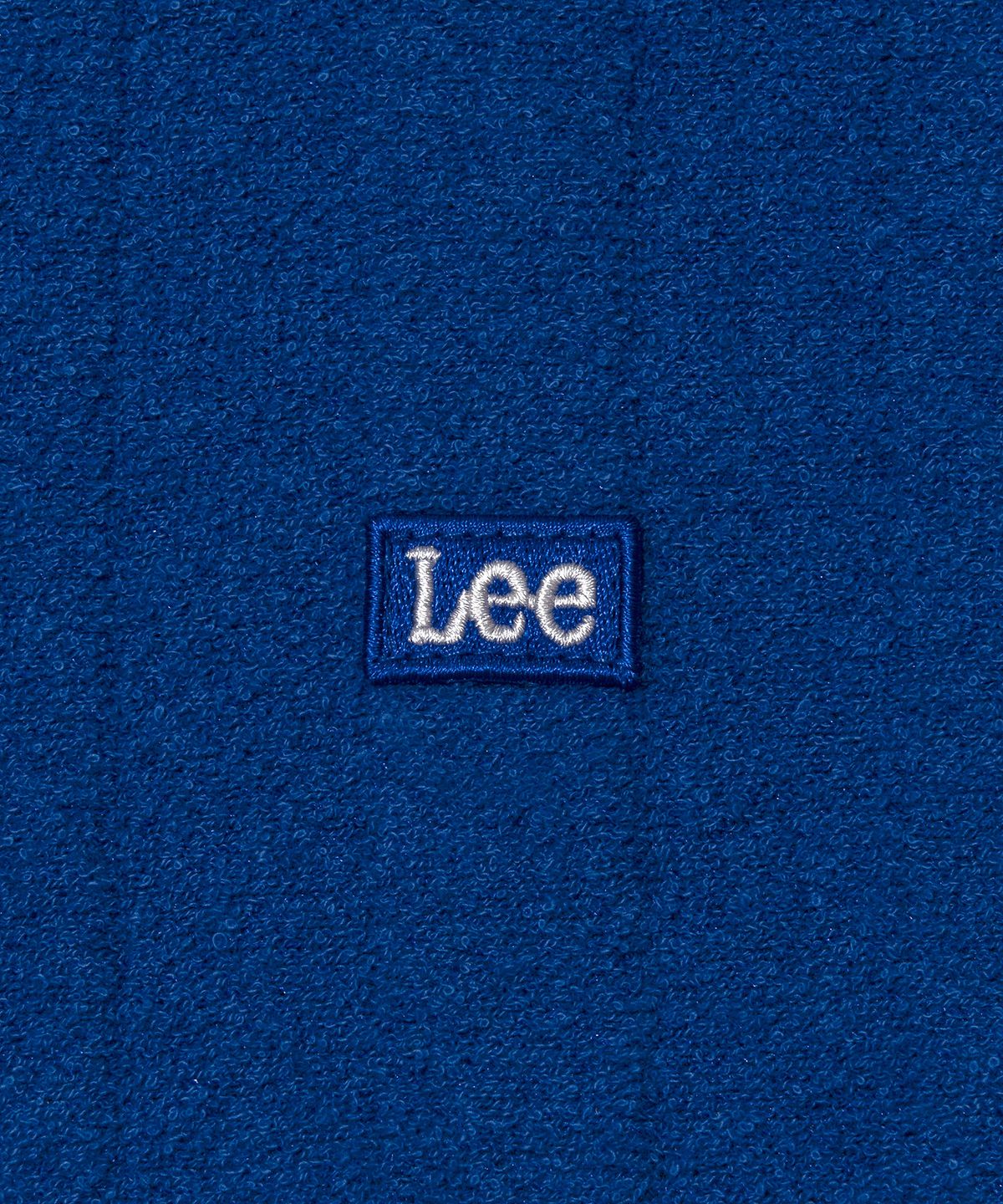 리(LEE) 부클 카라 반팔 가디건 블루
