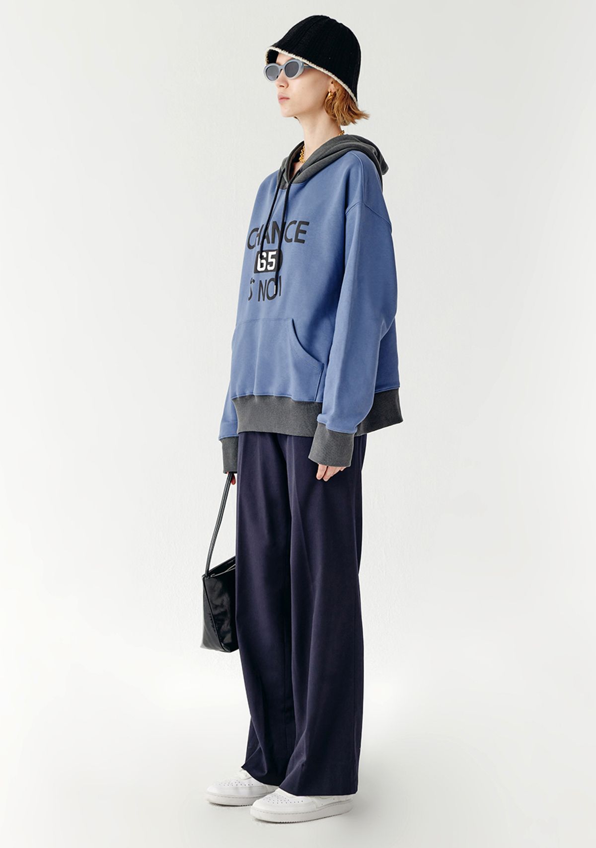 챈세스노이(CHANCE'S NOI) Basket Sweat Hoody (Mix-Blue)