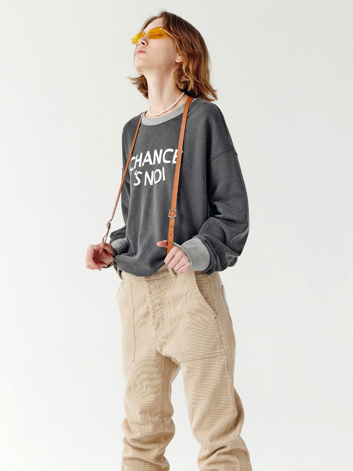 챈세스노이(CHANCE'S NOI) Snoi Sweat Shirt (Mix-Chacoal)