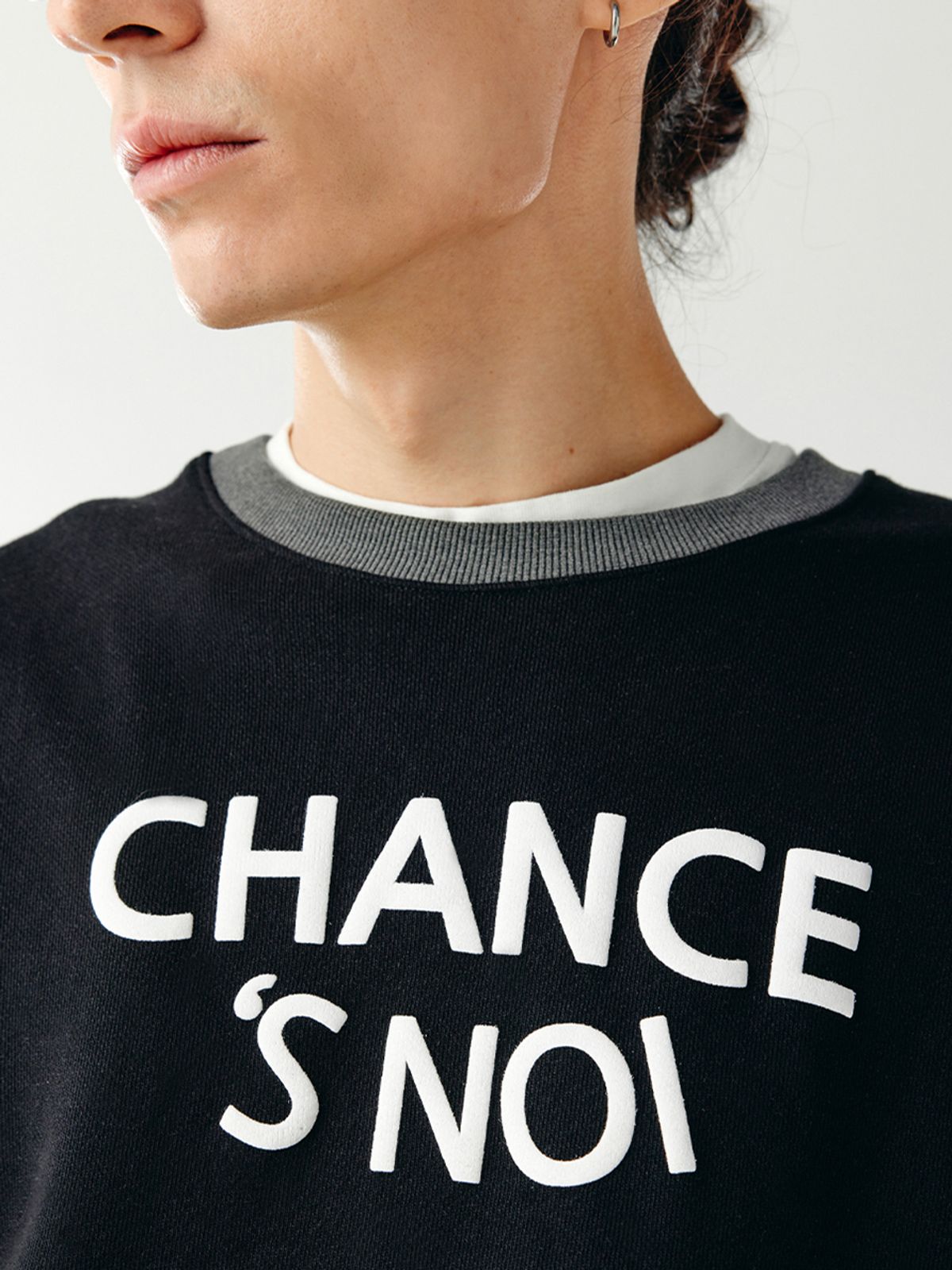 챈세스노이(CHANCE'S NOI) Snoi Sweat Shirt (Mix-Black)