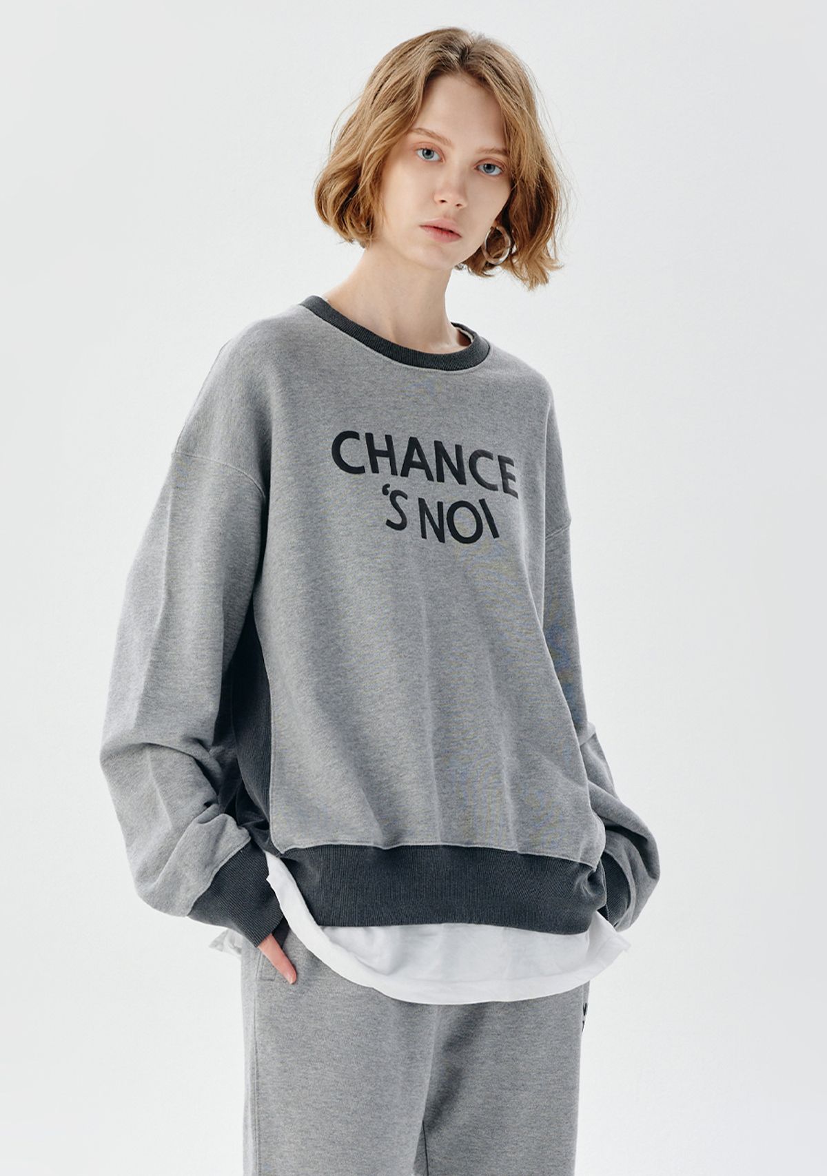 챈세스노이(CHANCE'S NOI) Snoi Sweat Shirt (Mix-Gray)
