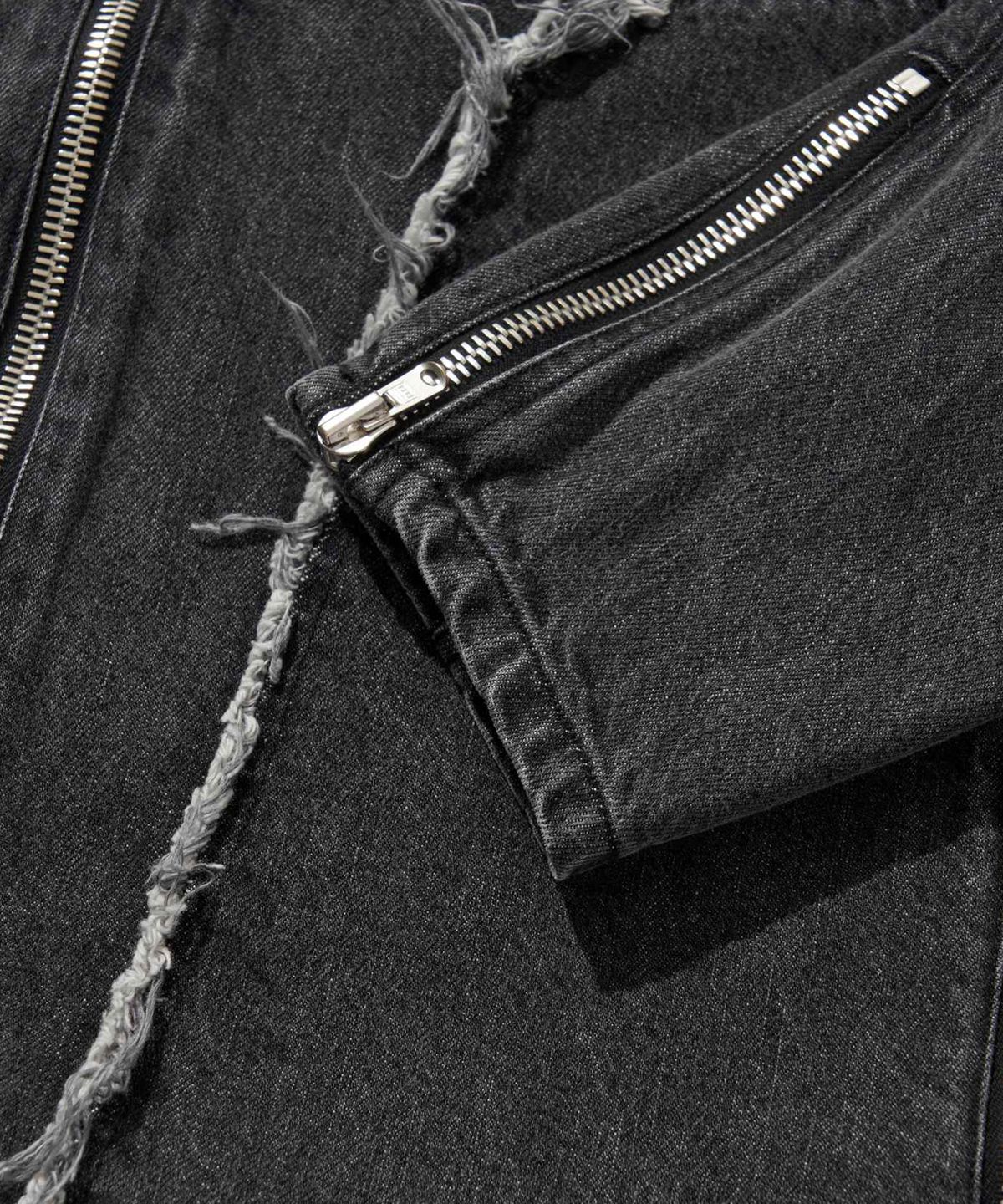 리베레(LIBERE) DENIM BIKER JACKET / BLACK