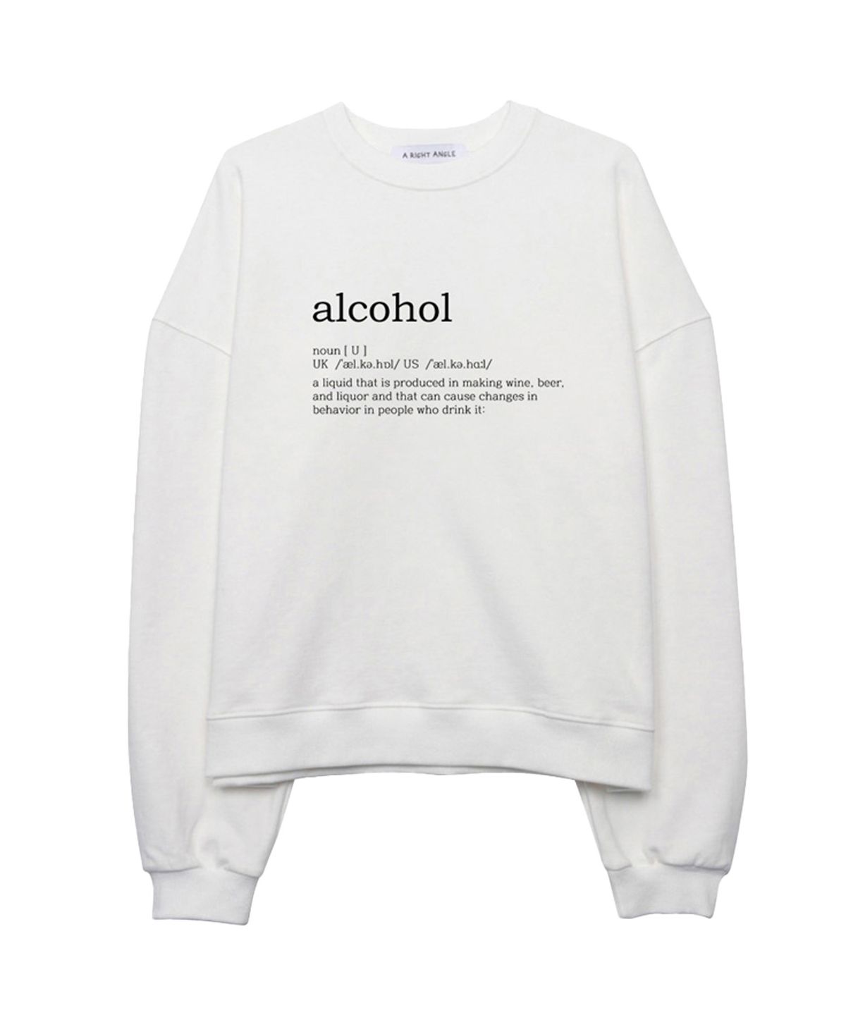 어라이트앵글(ARIGHTANGLE) Heavycotton alcohol sweatshirt(3 Color)