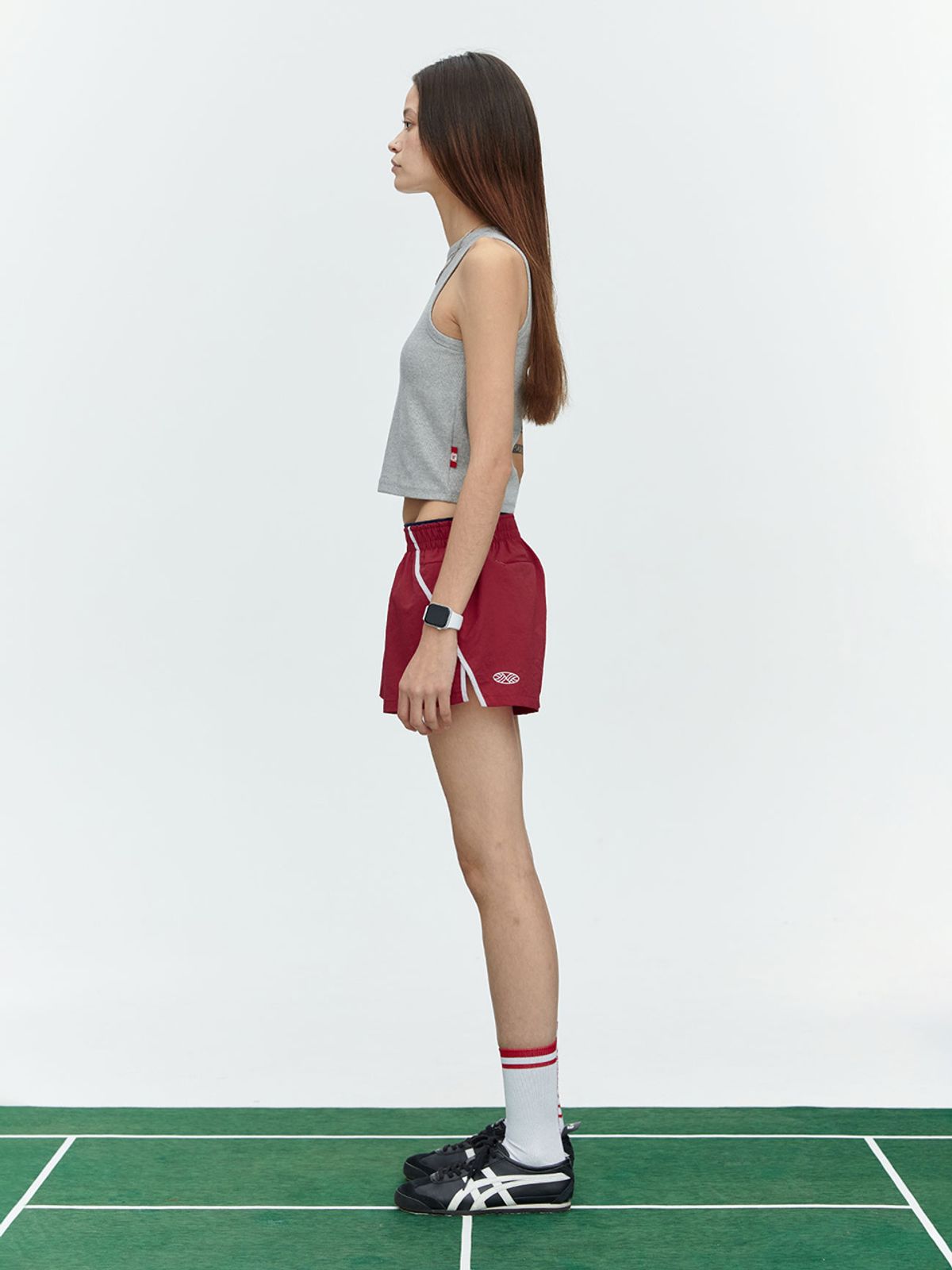 미나수(MENASOO) MNS SPANDEX TANK TOP GRAY_이너브라