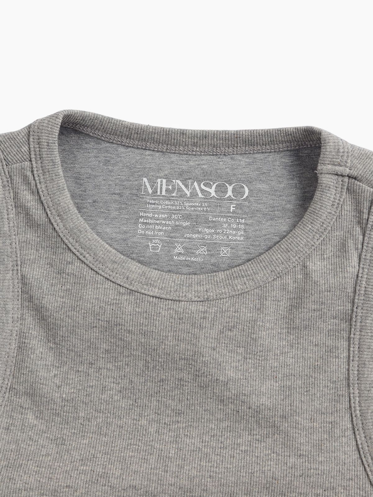 미나수(MENASOO) MNS SPANDEX TANK TOP GRAY_이너브라