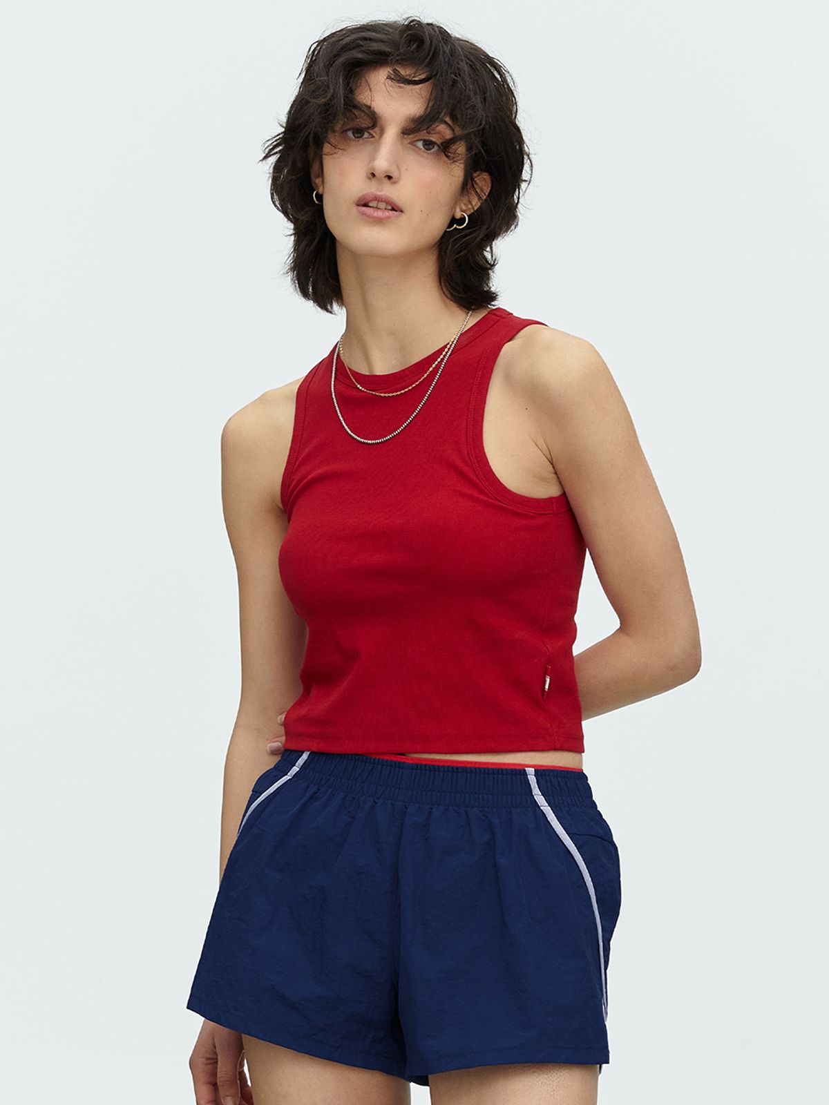 미나수(MENASOO) MNS SPANDEX TANK TOP RED_이너브라