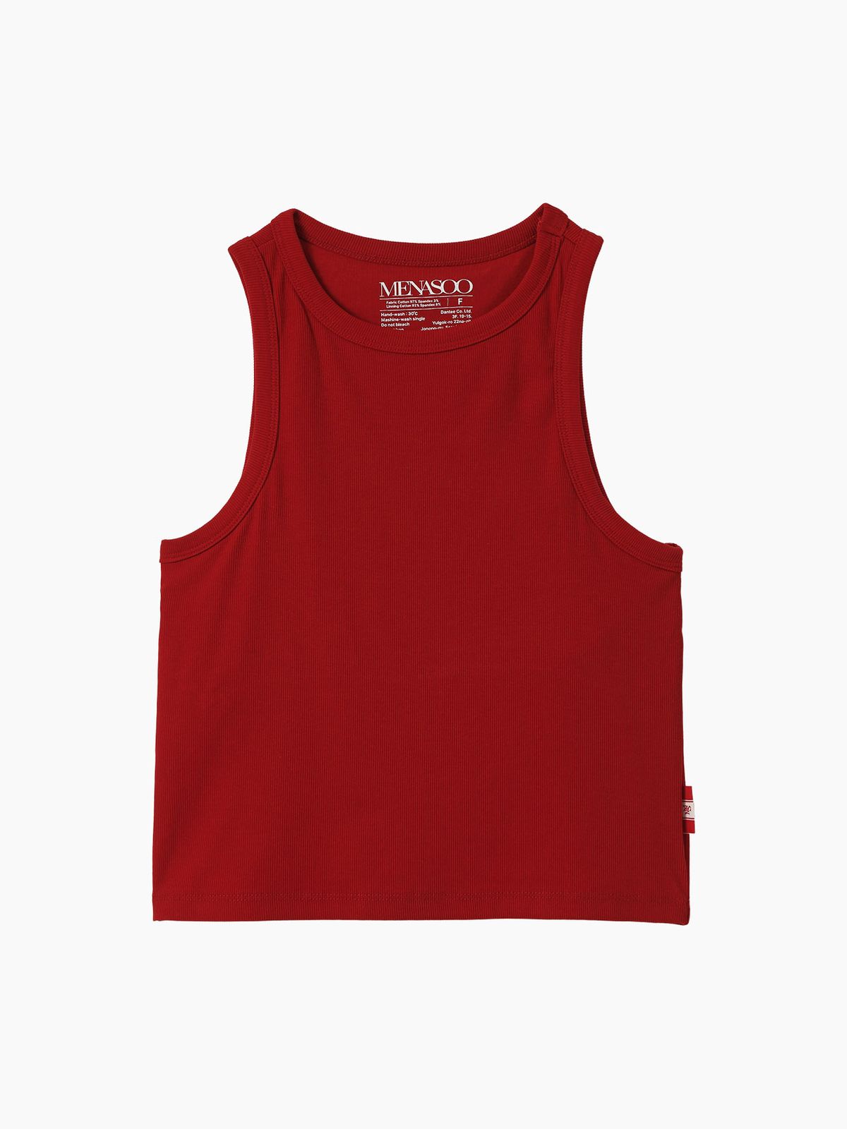미나수(MENASOO) MNS SPANDEX TANK TOP RED_이너브라
