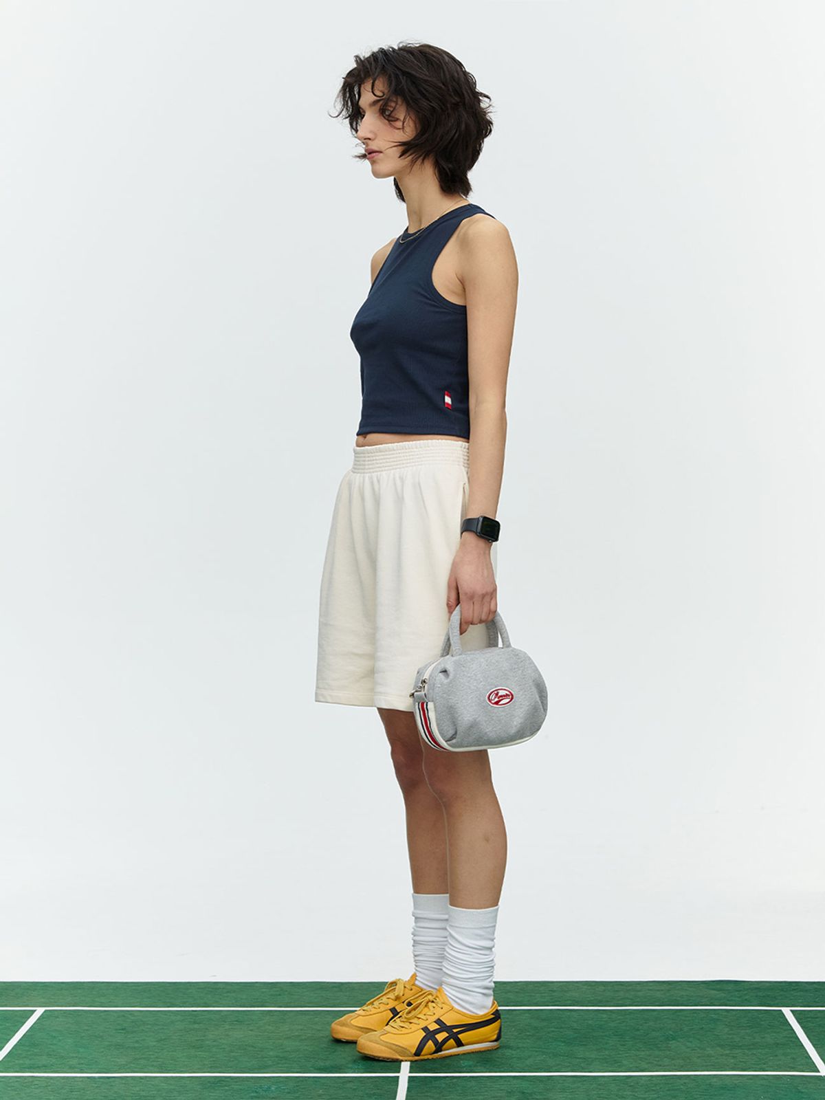 미나수(MENASOO) MNS SPANDEX TANK TOP NAVY_이너브라