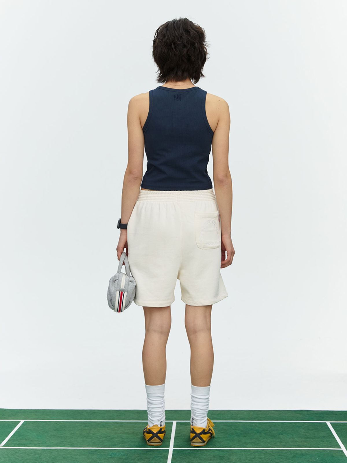 미나수(MENASOO) MNS SPANDEX TANK TOP NAVY_이너브라