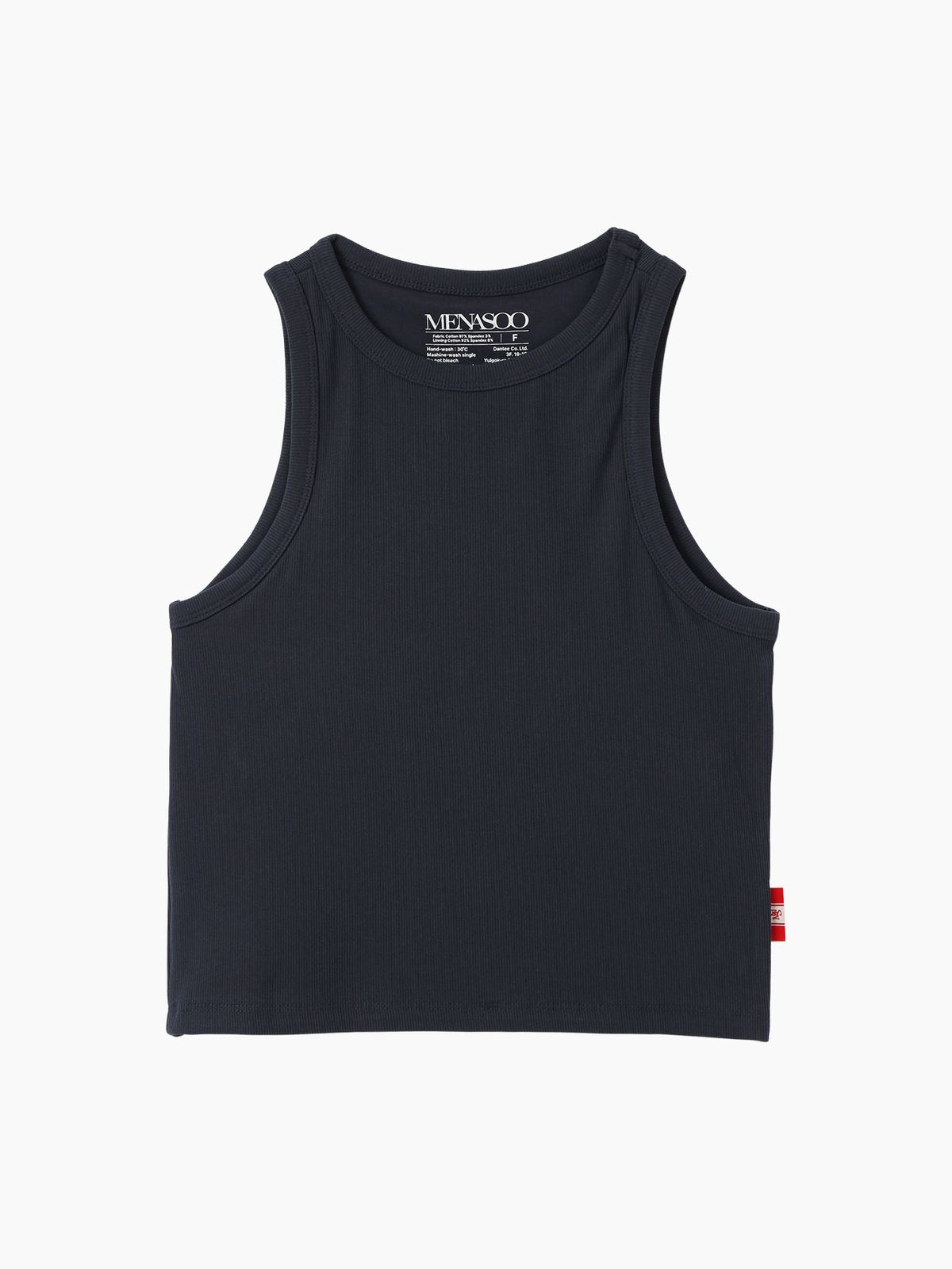 미나수(MENASOO) MNS SPANDEX TANK TOP NAVY_이너브라