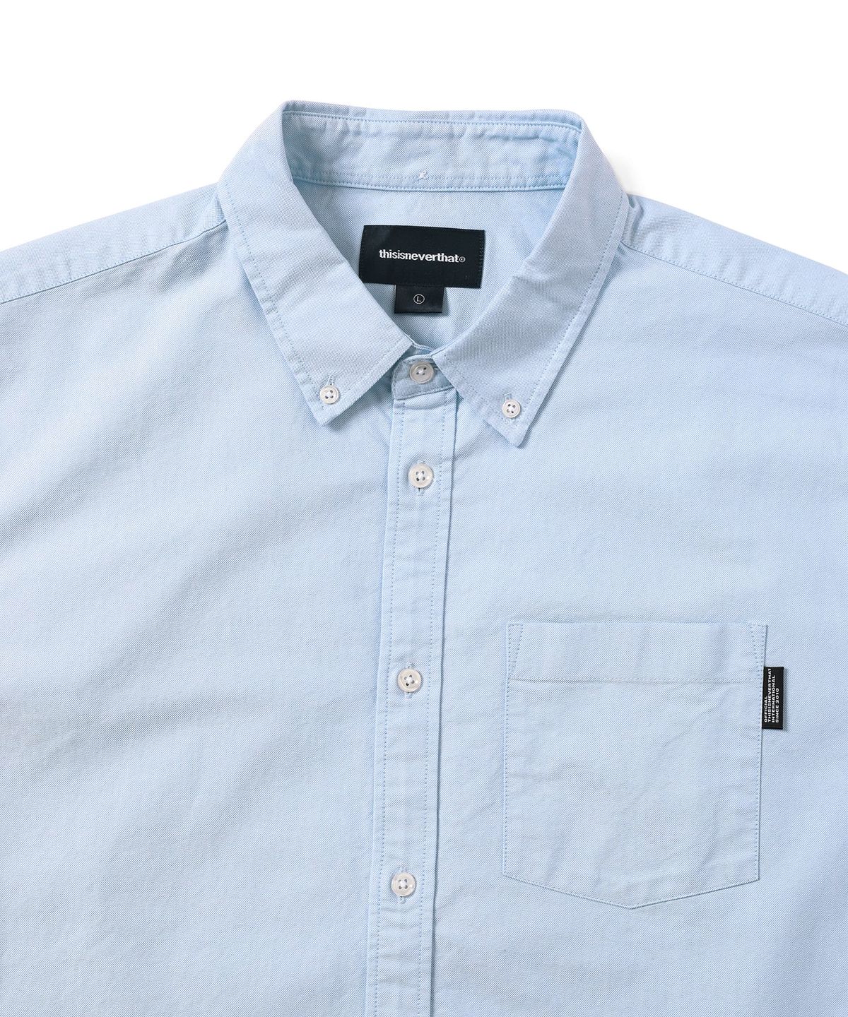디스이즈네버댓(THISISNEVERTHAT) Oxford S/S Shirt Light Blue