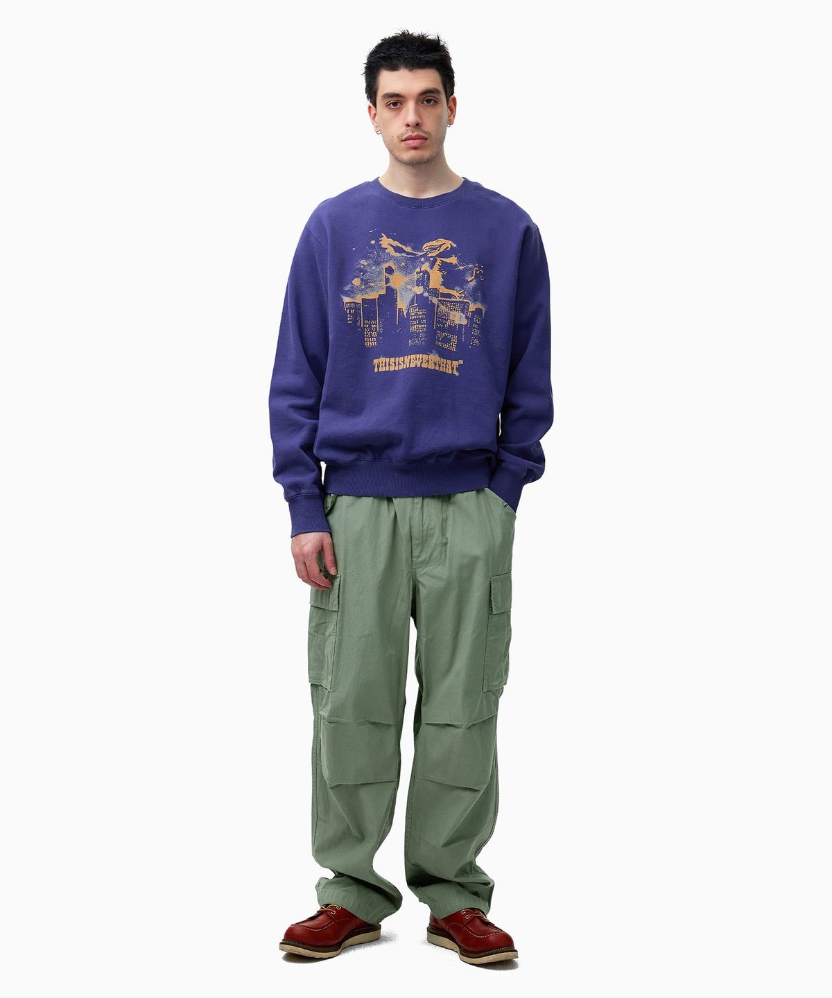디스이즈네버댓(THISISNEVERTHAT) Nightmare Crewneck Purple
