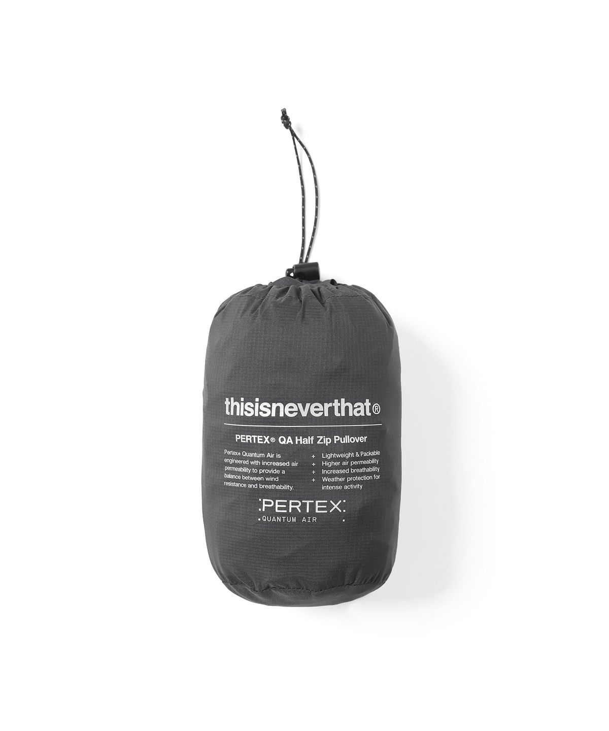 디스이즈네버댓(THISISNEVERTHAT) PERTEX® QA Half Zip Pullover Black