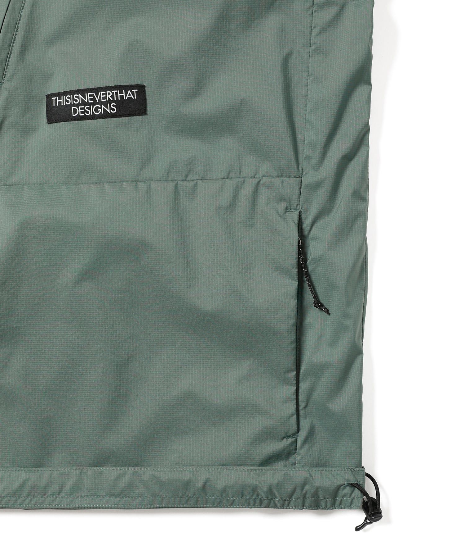 MUSINSA | thisisneverthat® PERTEX® QA Half Zip Pullover Sage