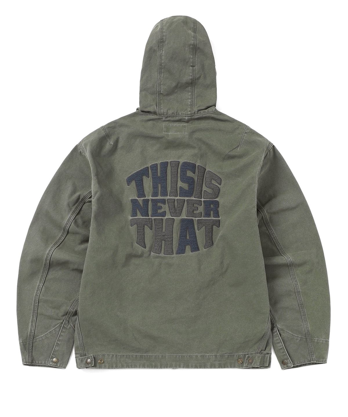 디스이즈네버댓(THISISNEVERTHAT) Washed Carpenter Jacket Olive Drab