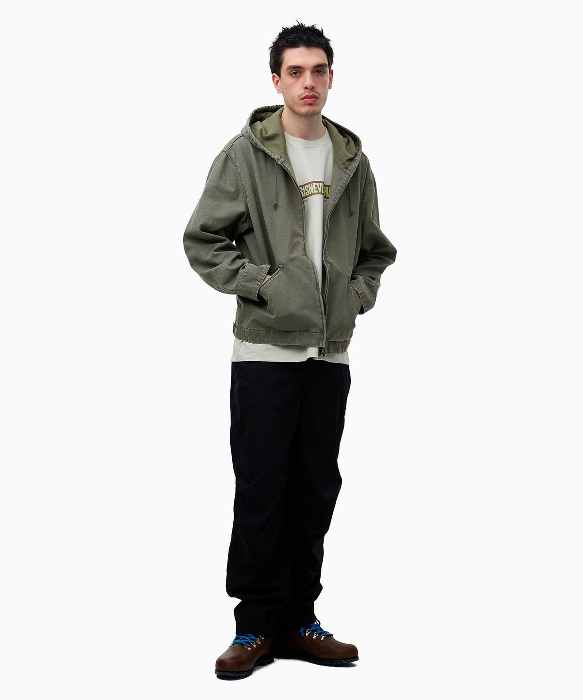디스이즈네버댓(THISISNEVERTHAT) Washed Carpenter Jacket Olive Drab