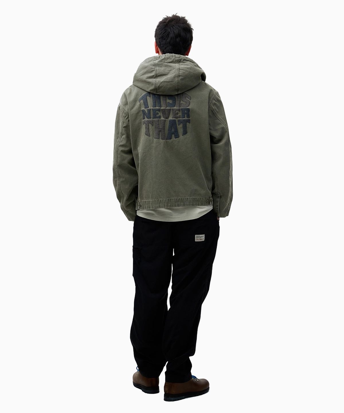 디스이즈네버댓(THISISNEVERTHAT) Washed Carpenter Jacket Olive Drab