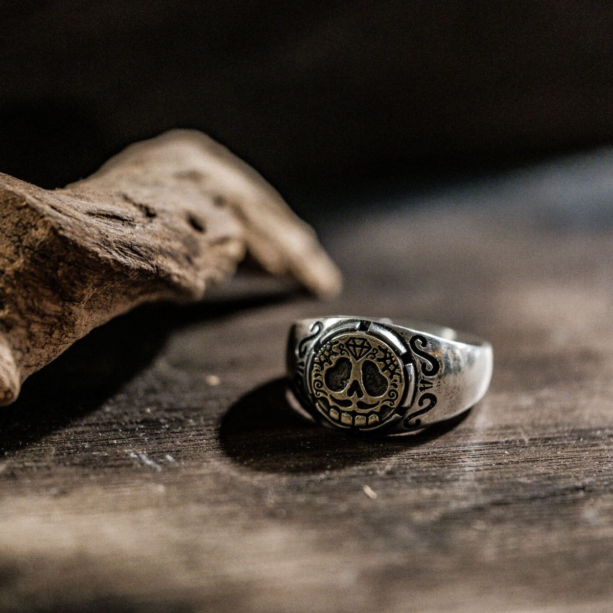 로우하이드(RAWHYDE) Mexican SugarSkull Ring (14mm)