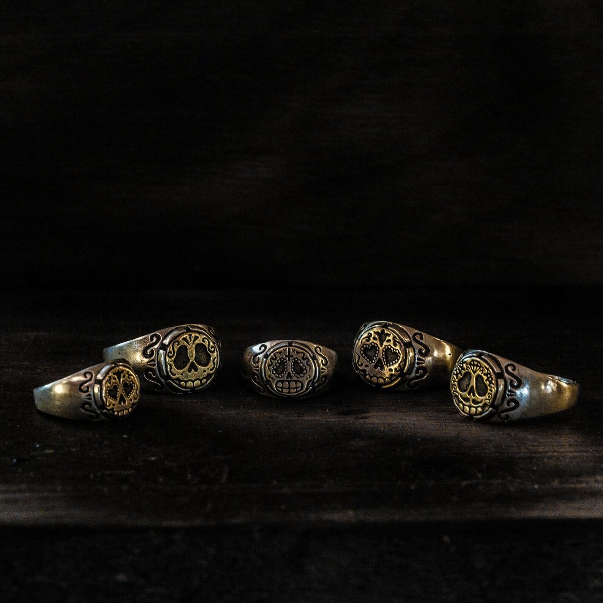 로우하이드(RAWHYDE) Mexican SugarSkull Ring (14mm)