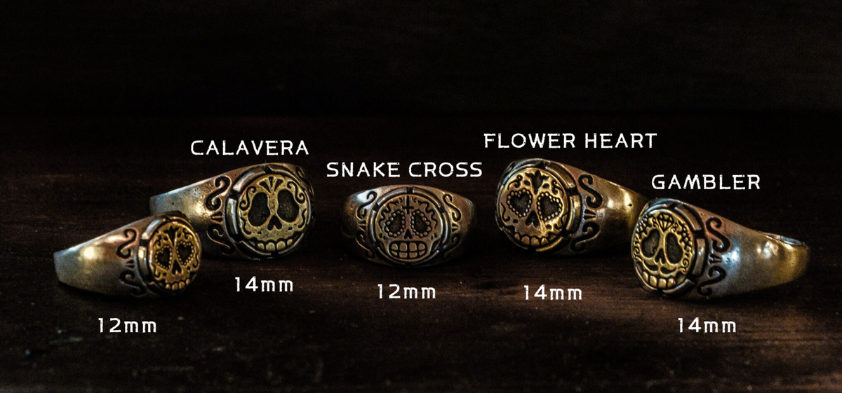 로우하이드(RAWHYDE) Mexican SugarSkull Ring (14mm)