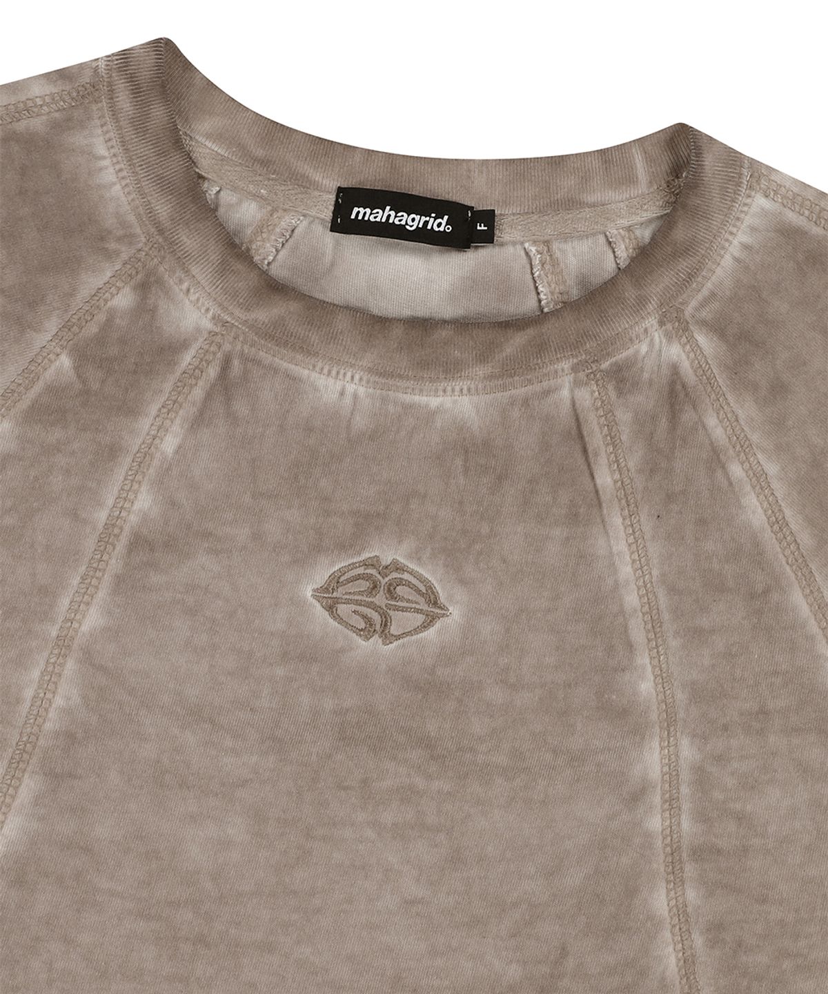 마하그리드(MAHAGRID) CURVED SEAM CROP TEE BEIGE(MG2EMFT580A)