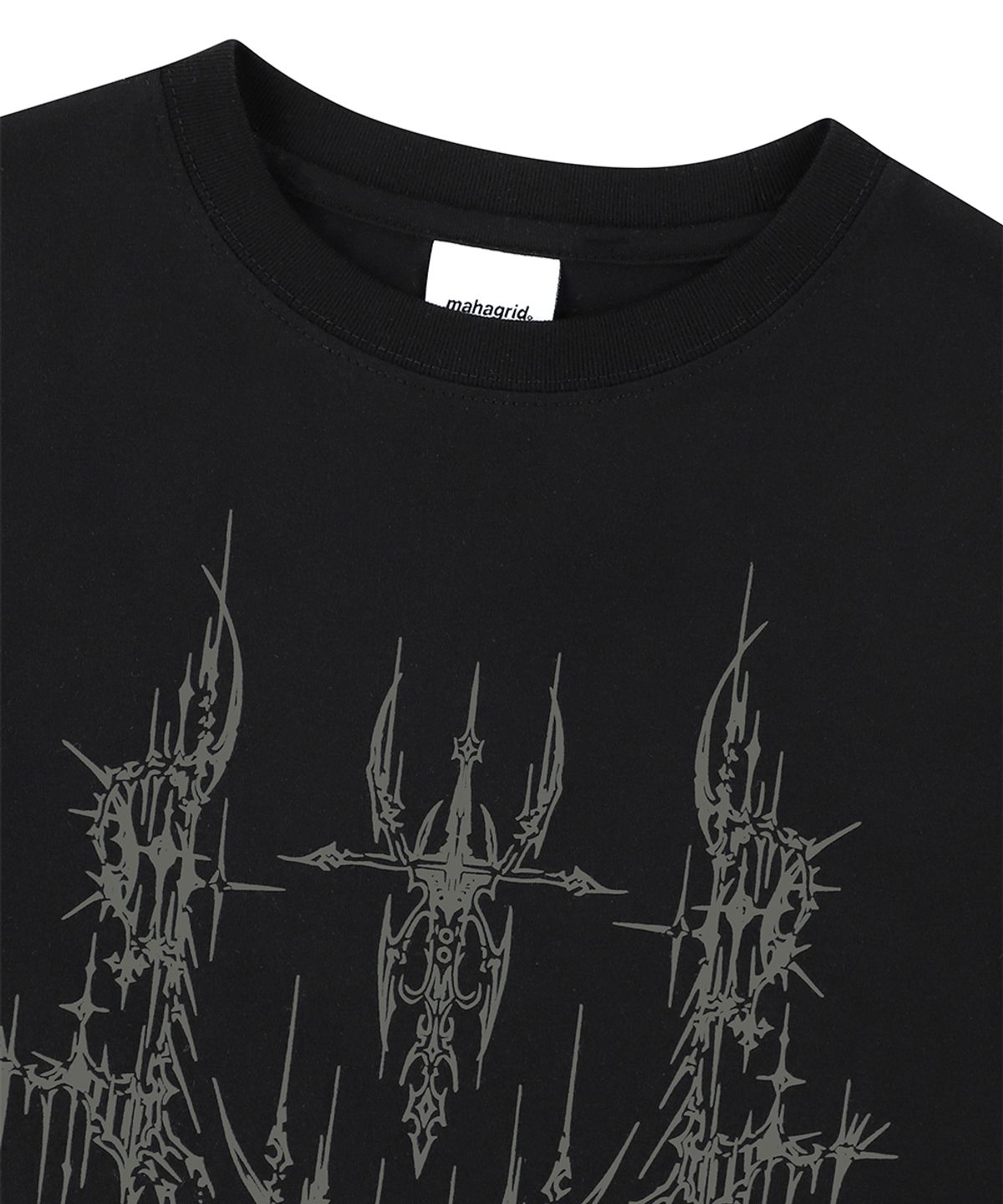 마하그리드(MAHAGRID) TATTOO CROP TEE BLACK(MG2EMFT582A)