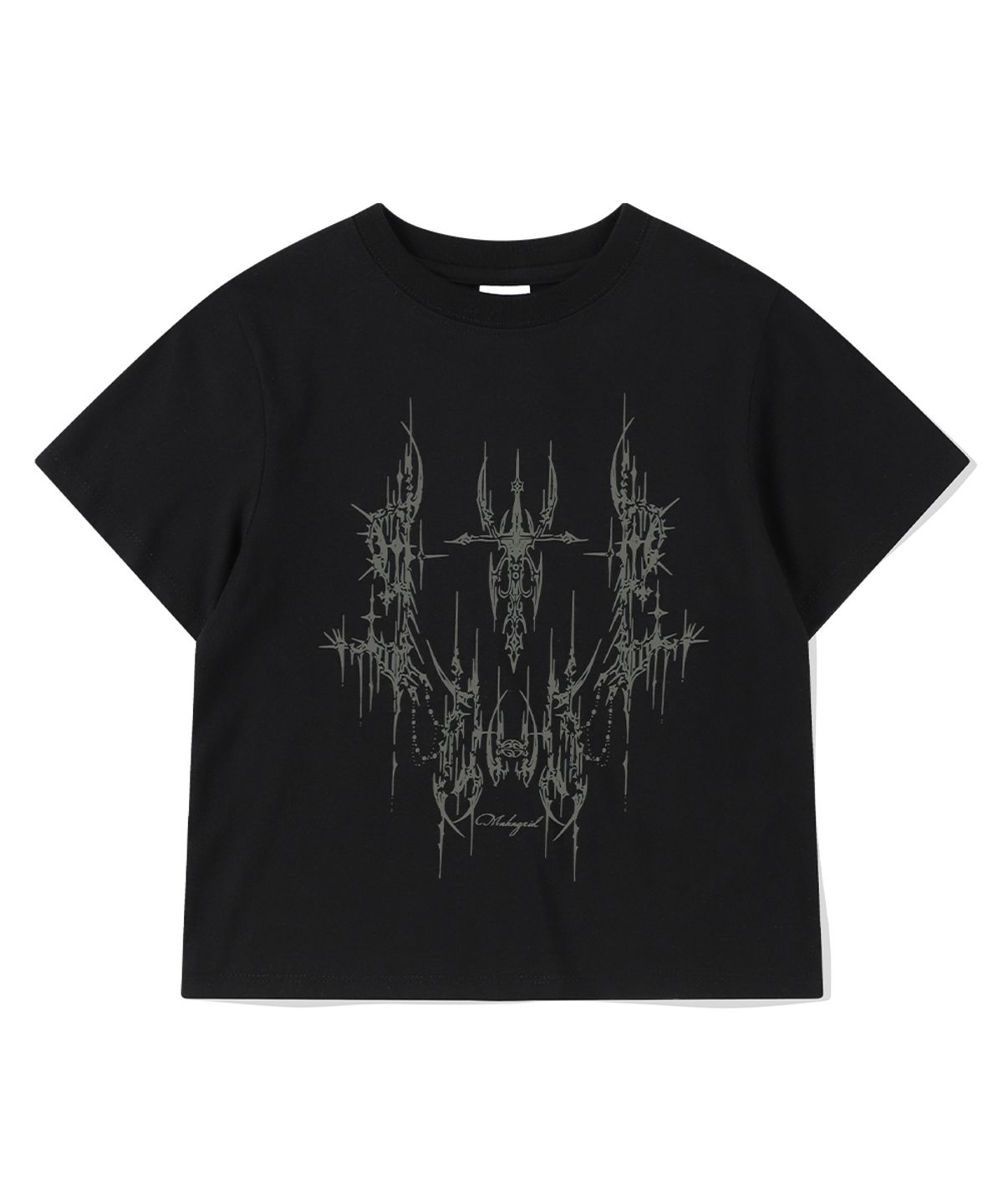 마하그리드(MAHAGRID) TATTOO CROP TEE BLACK(MG2EMFT582A)