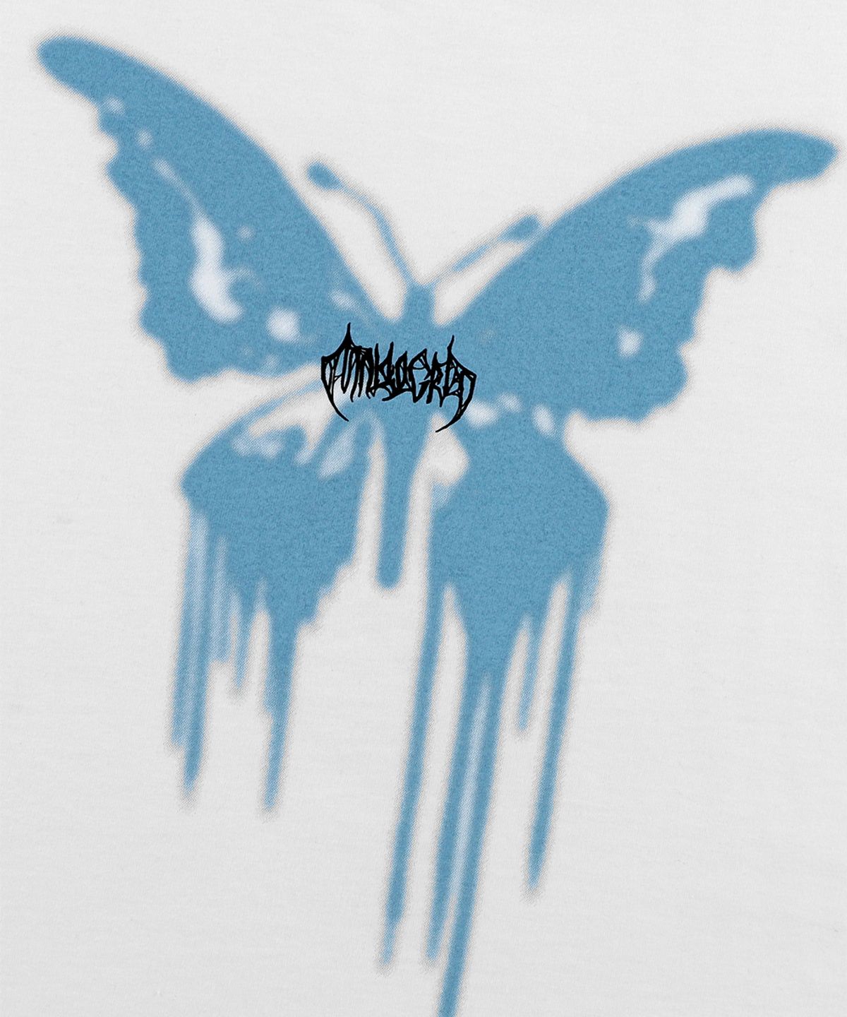 마하그리드(MAHAGRID) BUTTERFLY GOTH CROP TEE WHITE(MG2EMFT583A)