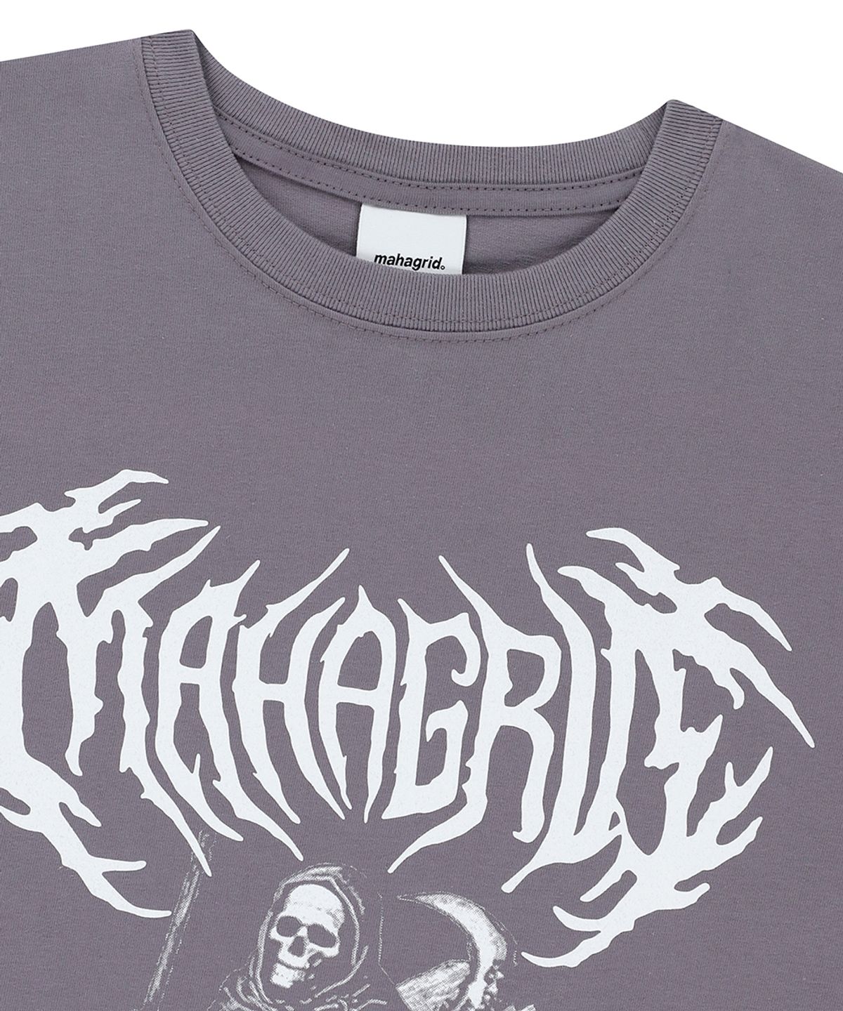 마하그리드(MAHAGRID) SKELETON GOTH LOGO TEE PURPLE(MG2EMMT513A)