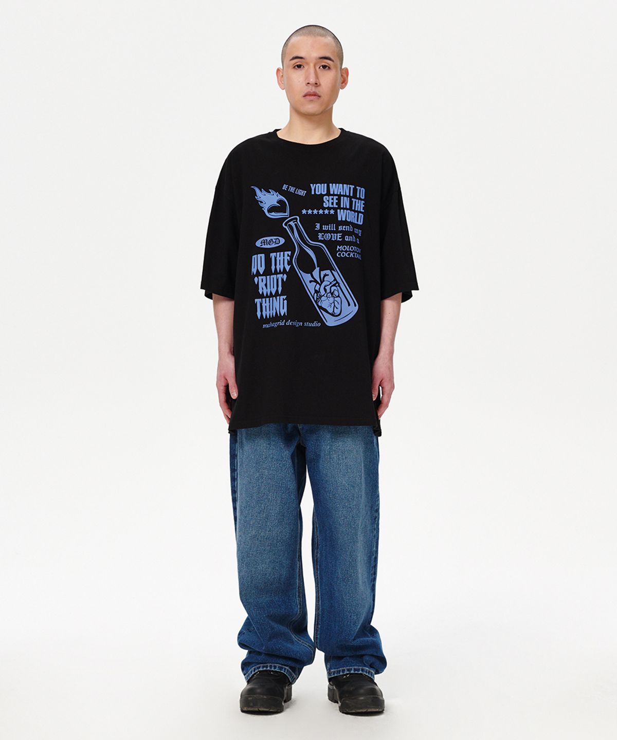 마하그리드(MAHAGRID) COCKTAIL TEE BLACK(MG2EMMT528A)