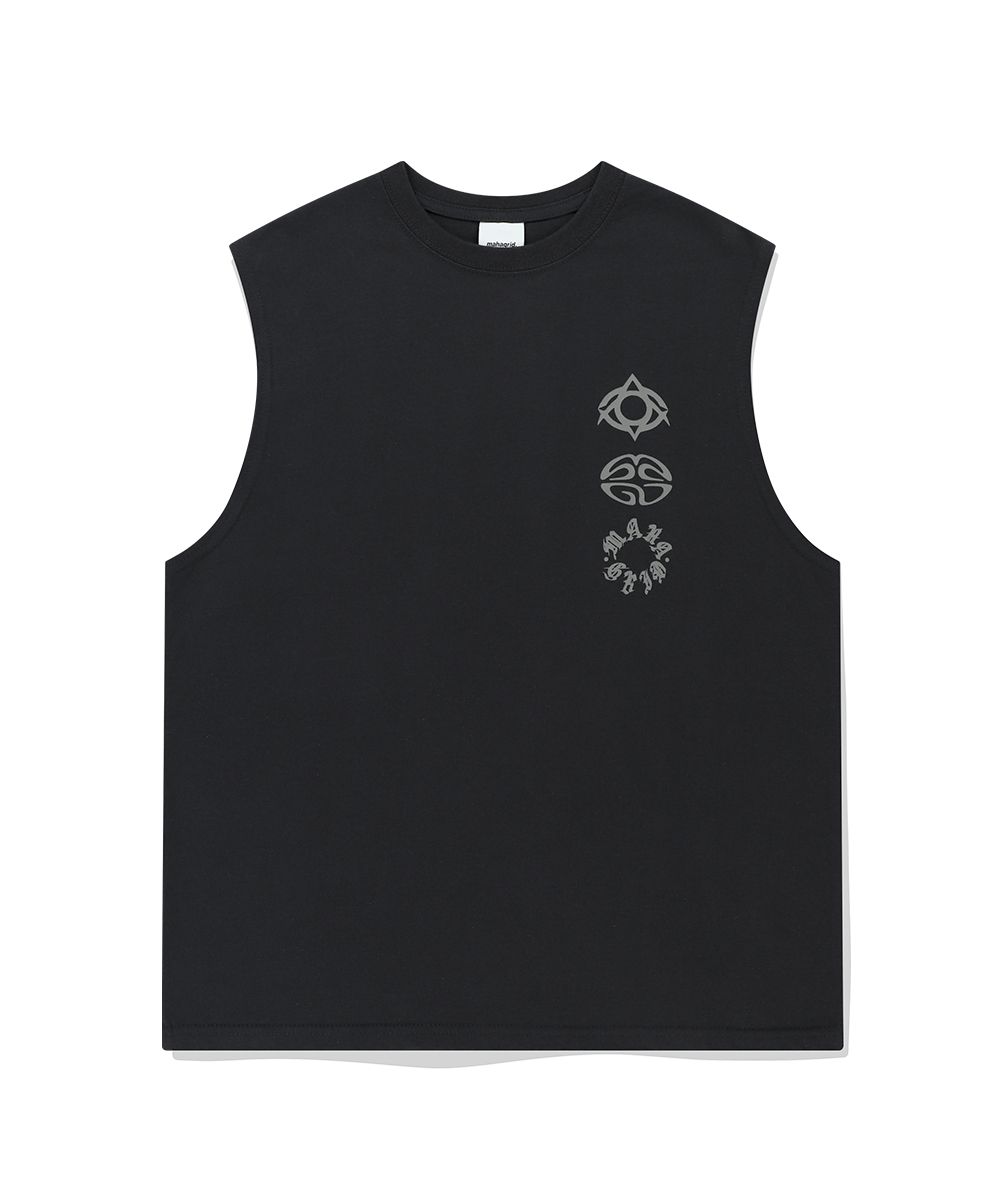 【mahagrid】25SS★ PIGMENT ECLIPSE SLEEVELESS PIGMENT ECLIPSE SLEEVELESS[CHARCOAL] - MAHAGRID