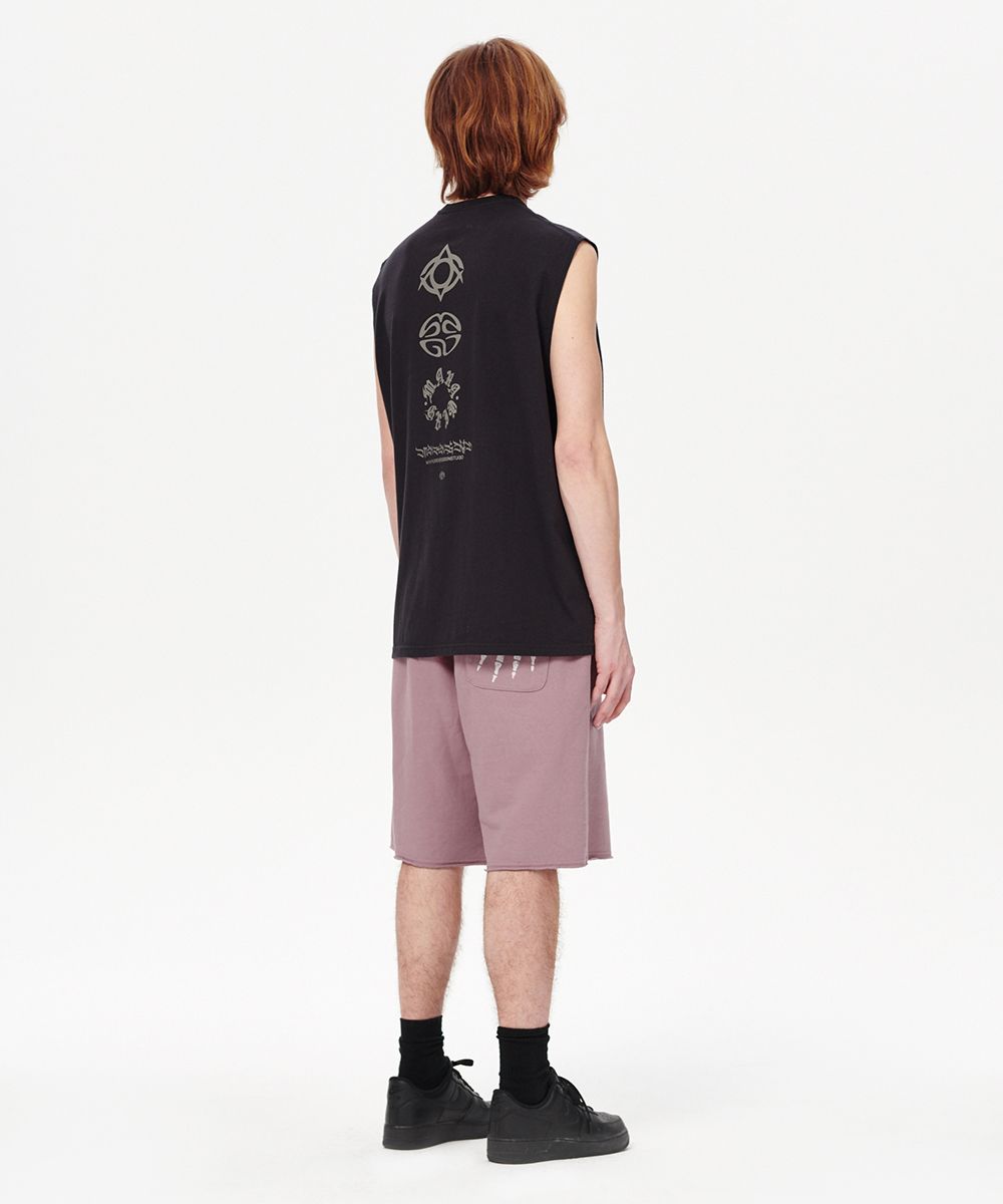 【massnoun】24SS★ TWIG LOGO SLEEVELESS Draped sleeveless top - RUNWAY, pearl grey | Sportmax