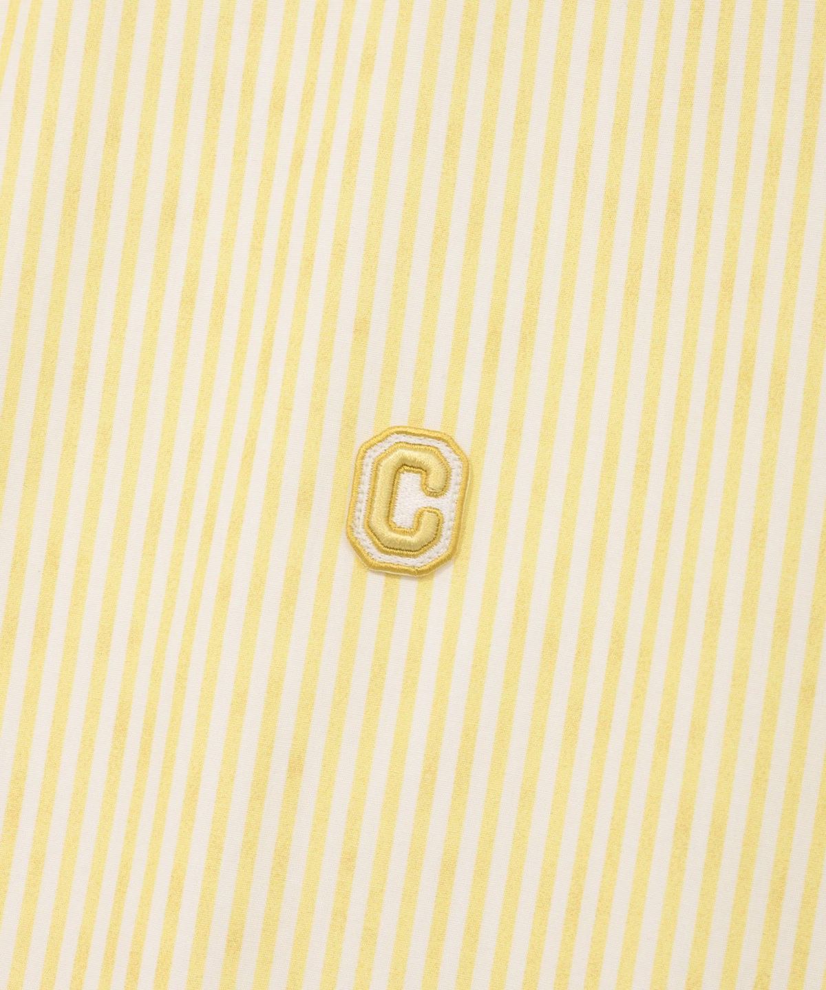 커버낫(COVERNAT) 드로잉 스트라이프 하프 셔츠 옐로우