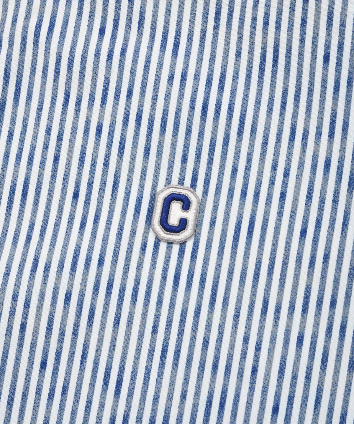 커버낫(COVERNAT) 드로잉 스트라이프 하프 셔츠 블루